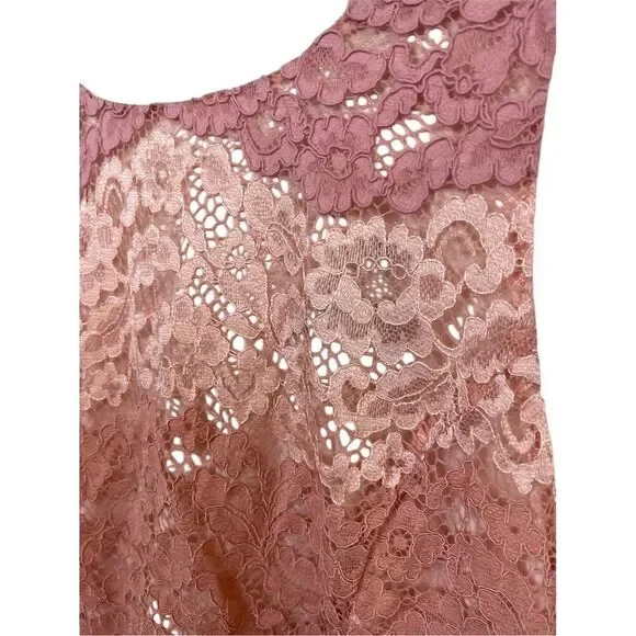 Tahari Women's Size 6 Pink Floral Color Block Lace Sheath Dress - Picture 2 of 4